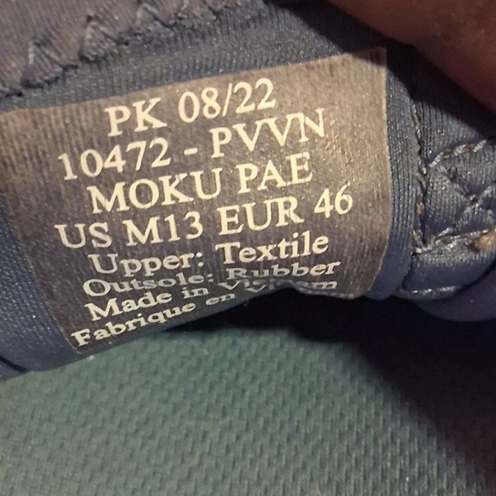 OluKai Moku Pae Mens 13 Pavement Navy Mesh Boat Shoes Sneakers 10472-PVVN